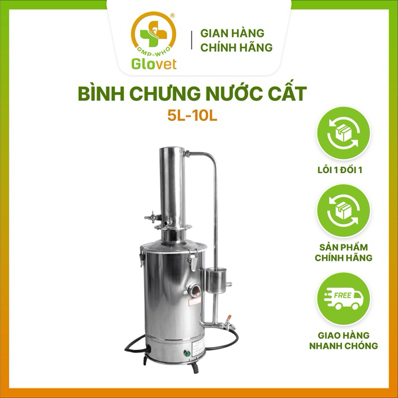 Bình Chưng Nước Cất 5 Lít Và 10 Lít 220V & 380V