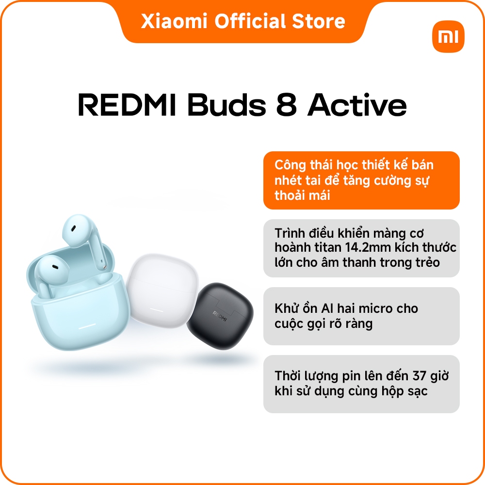 Tai nghe Bluetooth REDMI Buds 8 Active | BigBuy360 - bigbuy360.vn