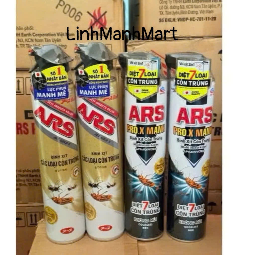 Xịt muỗi ARS không mùi 600ml -Bình Xịt Các Loại Côn Trùng ARS giúp tiêu diệt nhanh chóng hiệu quả...