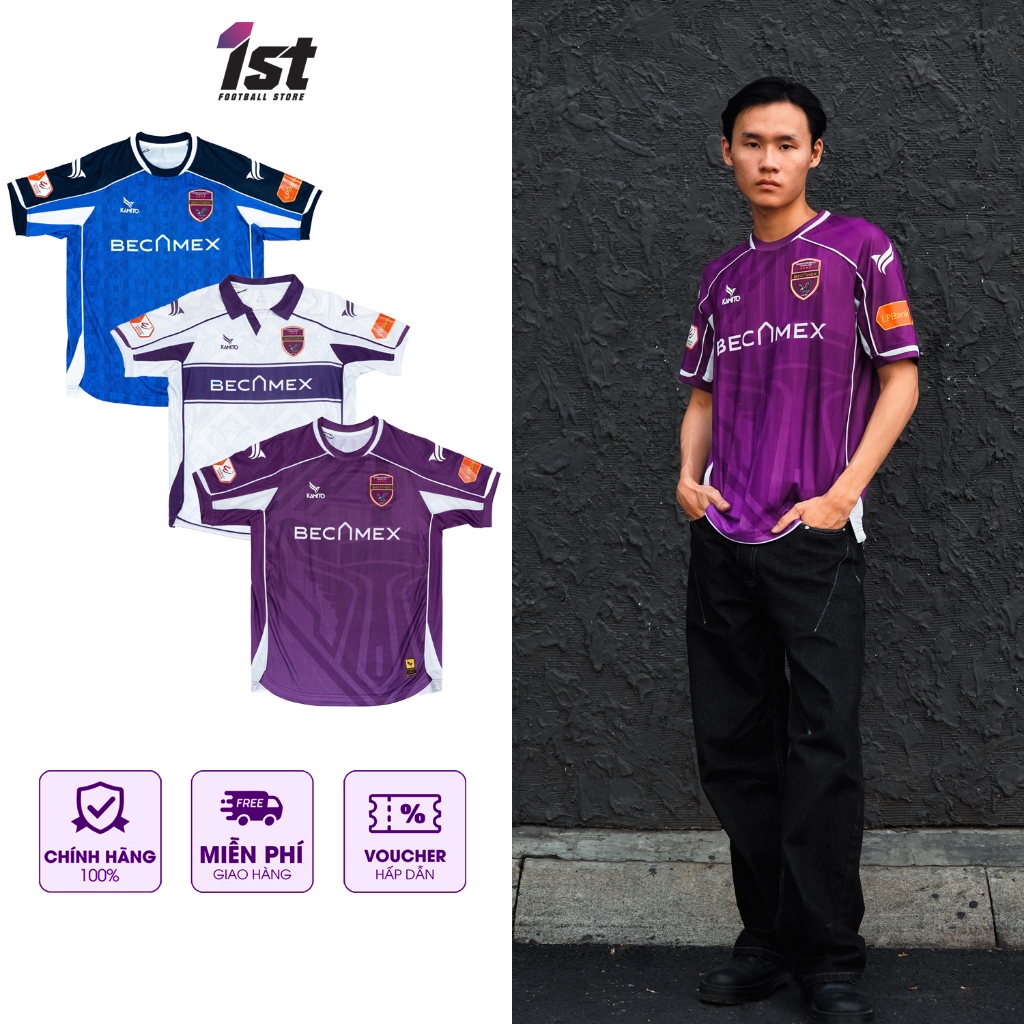 Áo Thi Đấu Bóng Đá CLB Becamex Thành Phố Hồ Chí Minh Màu Tím mùa giải V.League 2025-2026