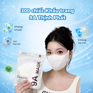 [300 Chiếc] Khẩu trang 9A chống nắng Thịnh Phát, 5 lớp dày dặn, size to, khẩu trang chống tia UV