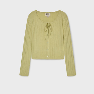 Áo Cardigan WHO.A.U Skashi Ribbon Cardigan_WHCKG2443F