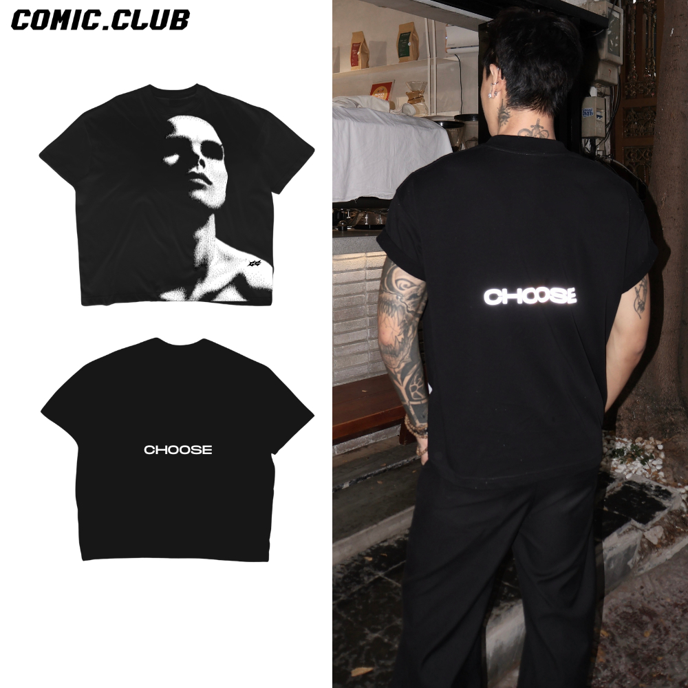 [PREMIUM] ÁO BOXY IN PHẢN QUANG 'CHOOSE' - Áo thun boxy 270gsm, 100% cotton - COMIC.CLUB