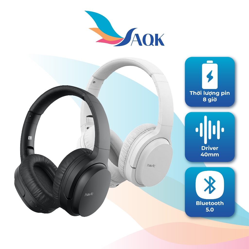 Tai nghe chụp tai Bluetooth Havit i62 BT 5.0 HVBT-I62 - Hàng chính hãng