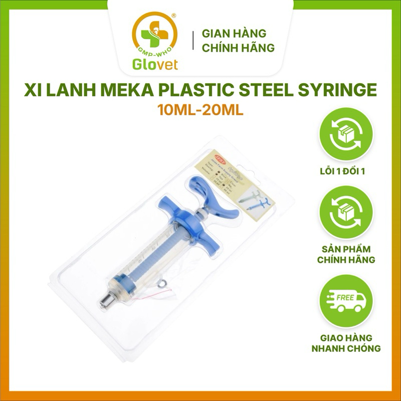 Xi lanh Meka Plastic Steel Syringe chịu nhiệt tốt công nghệ Đức 10ml-20ml