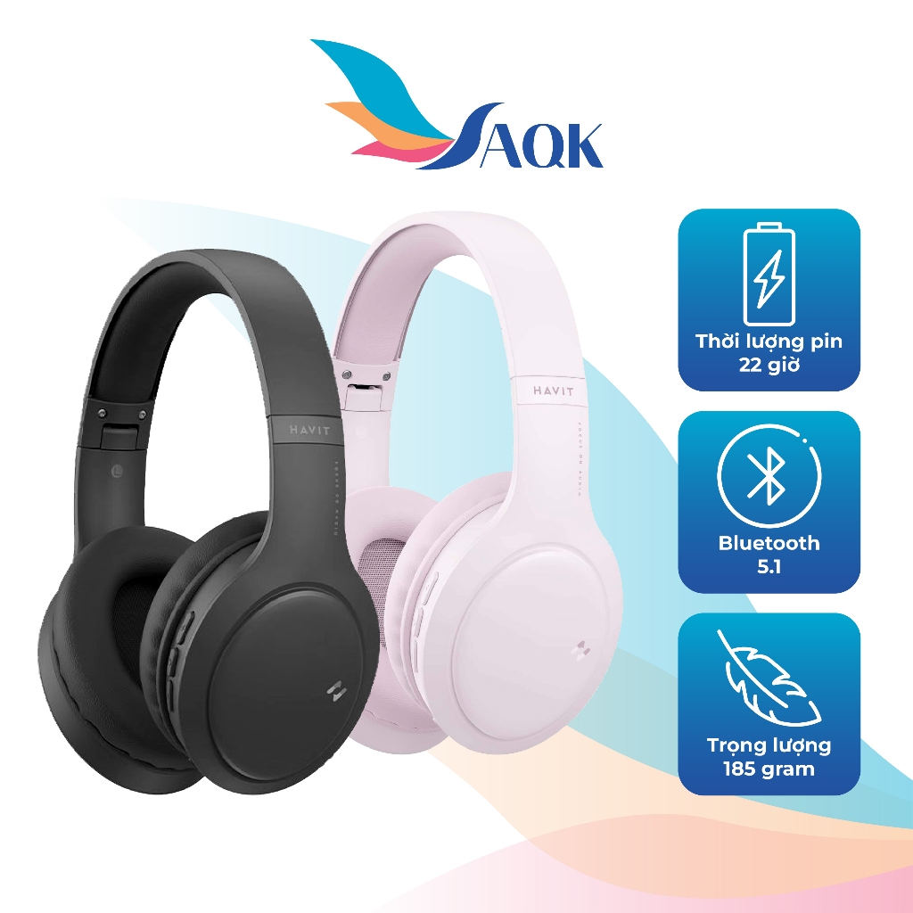 Tai nghe chụp tai Bluetooth Havit H633BT - Hàng chính hãng