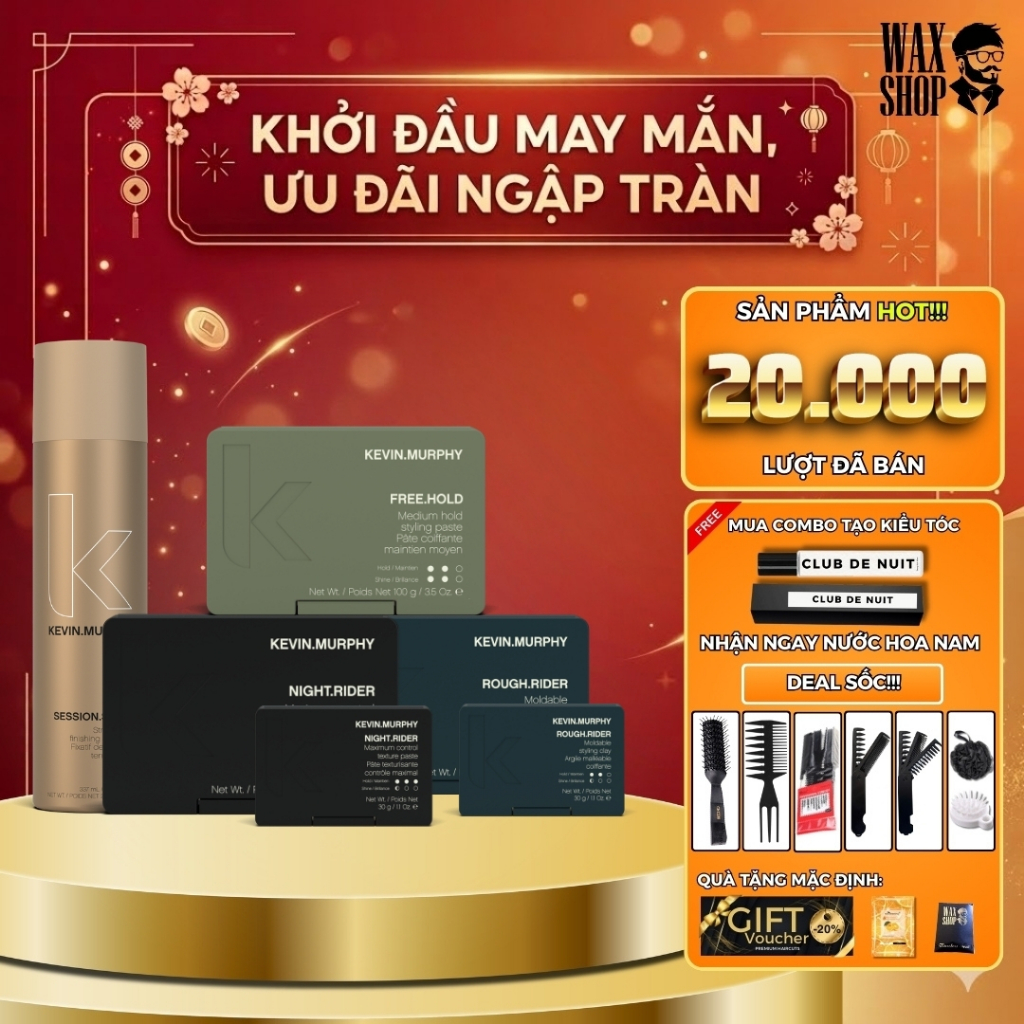 Sáp vuốt tóc nam Rough Rider Night Rider  Free Hold Session Spray Kevin Murphy - Waxshop - TK