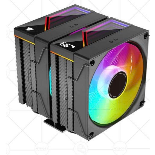 Tản nhiệt khí Leopard KF620 DGT Black | ARGB Display, Đen