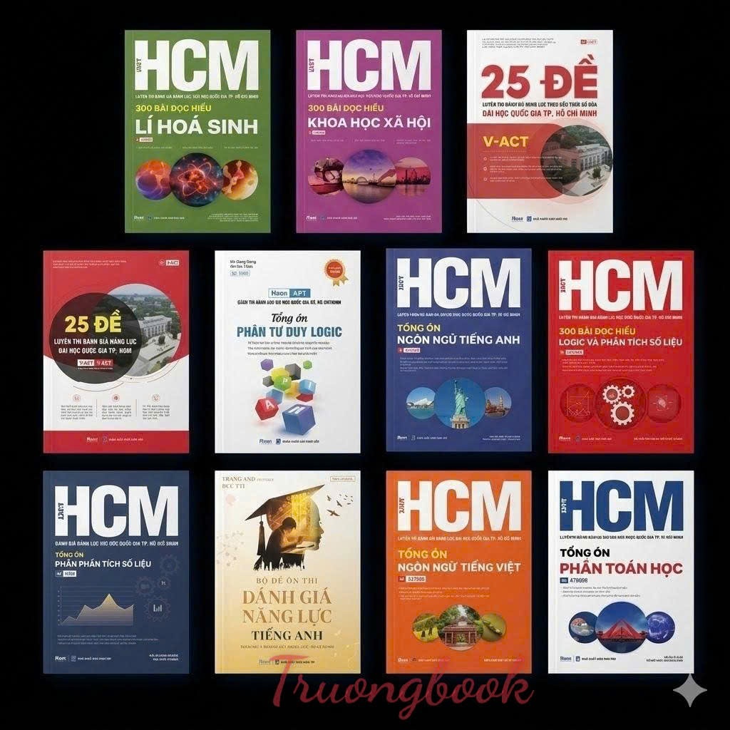 Sách - [ĐGNL HCM 2026 MỚI NHẤT] - Ôn Thi Đánh Giá Năng Lực Đại Học Quốc Gia TP Hồ Chí Minh