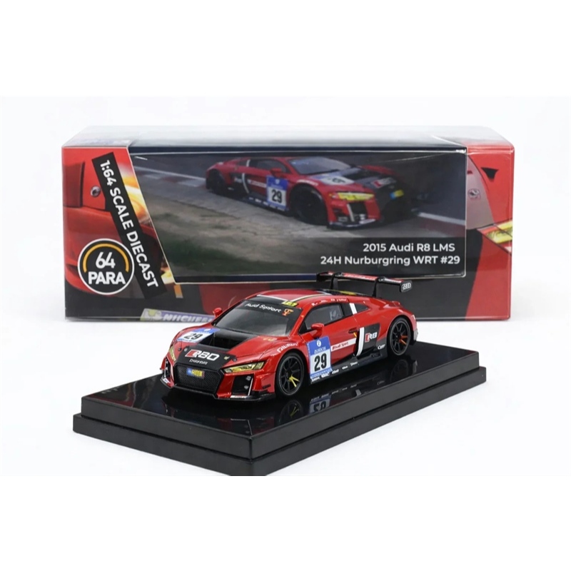 Mô hình xe Audi R8 LMS #29 WRT Nürburgring 24H 2015 tỉ lệ 1:64 PARA64 OT64783