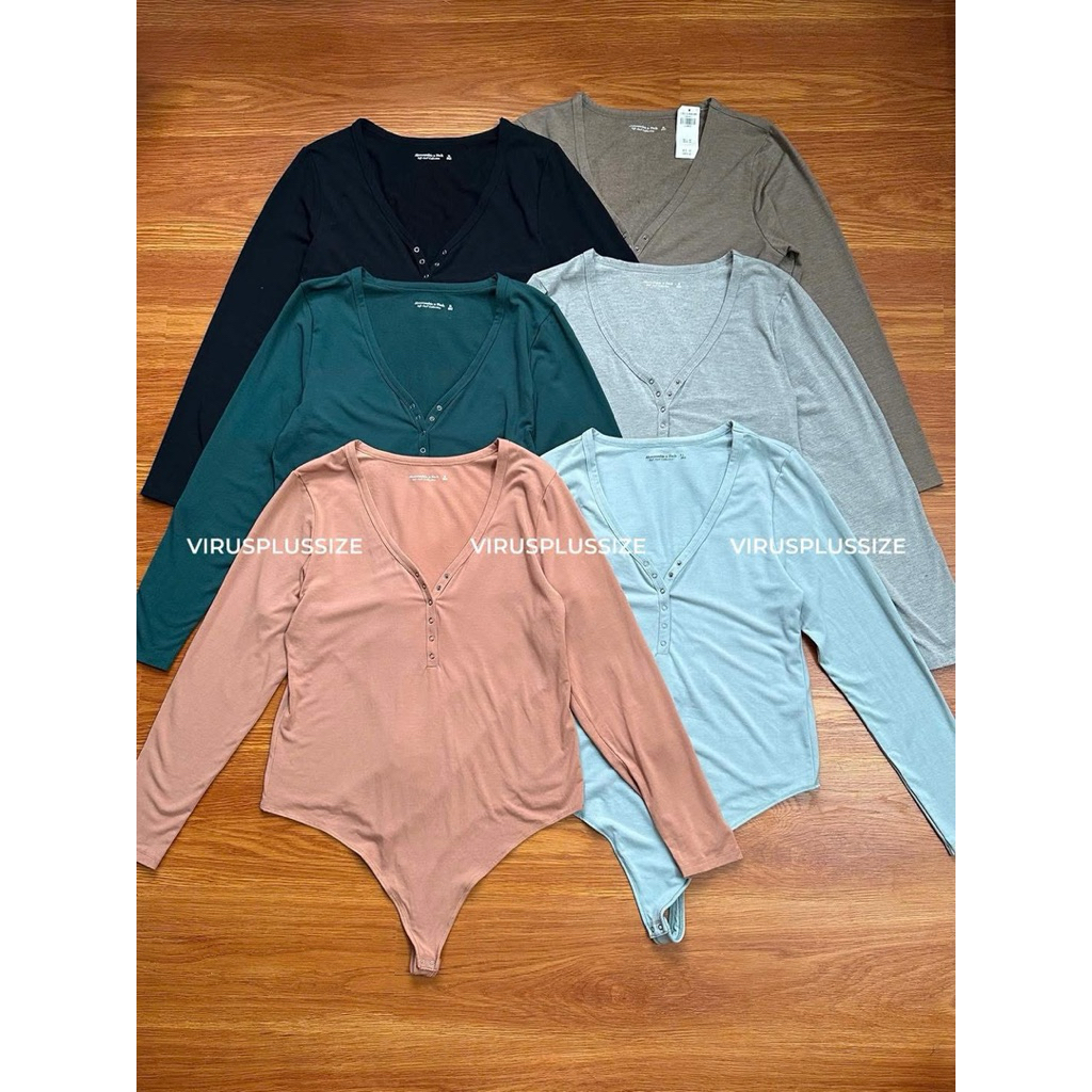 [CÓ BIGSIZE][virusplussize]Bodysuit Ab3r henley thun đanh mịn bigsize