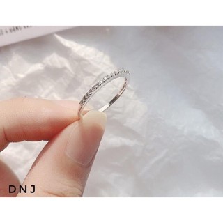 Nhẫn bạc 1 hàng đá
