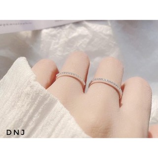 Nhẫn bạc 1 hàng đá