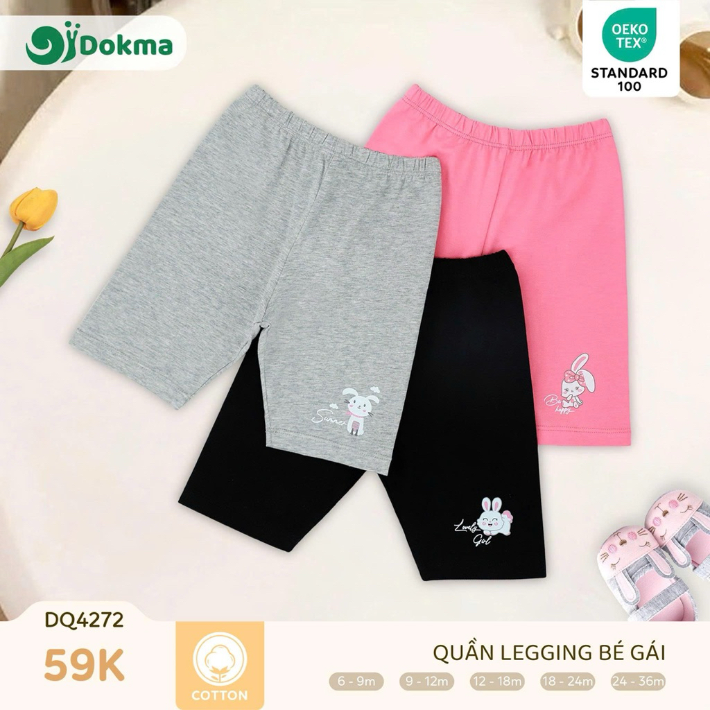 Quần leging đùi bé gái Dokma 6-36m