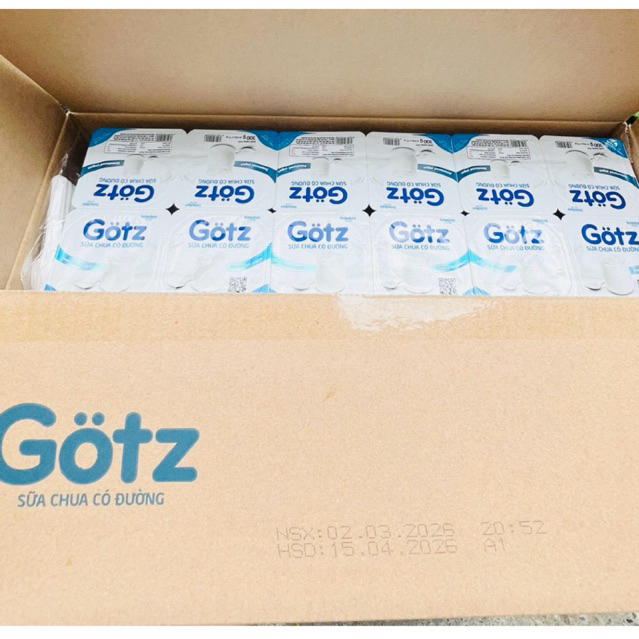 Combo 8 lốc 32 hộp sữa  chua Gotz có đường 75g