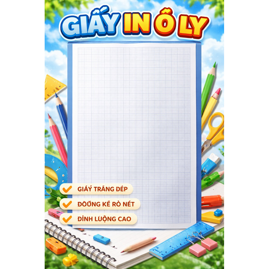 Giấy A4 in ô ly