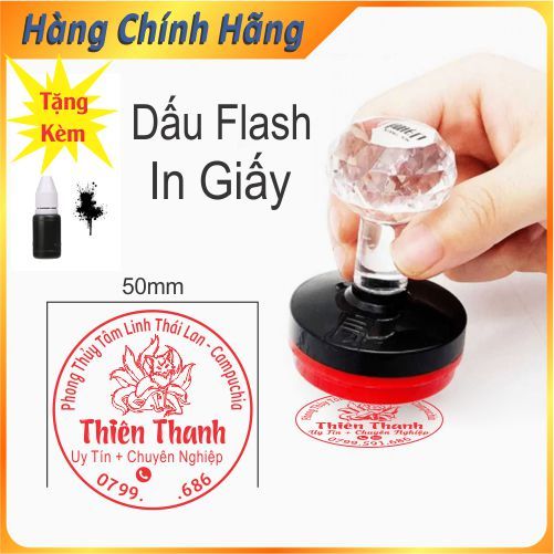 dấu flash tròn in Giấy thương hiệu cá nhân