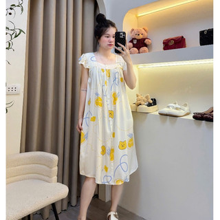 Váy lanh bầu siêu mát