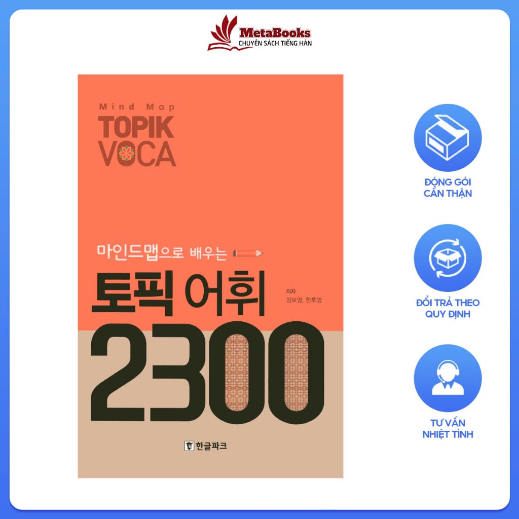 Sách 2300 Từ Vựng Topik Tiếng Hàn - MetaBooks Store