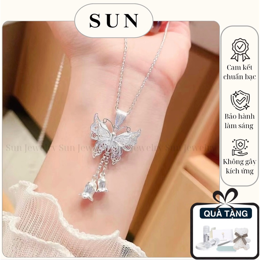Dây Chuyền Hồ Điệp Ngân Hoa Bạc S990 - SUN