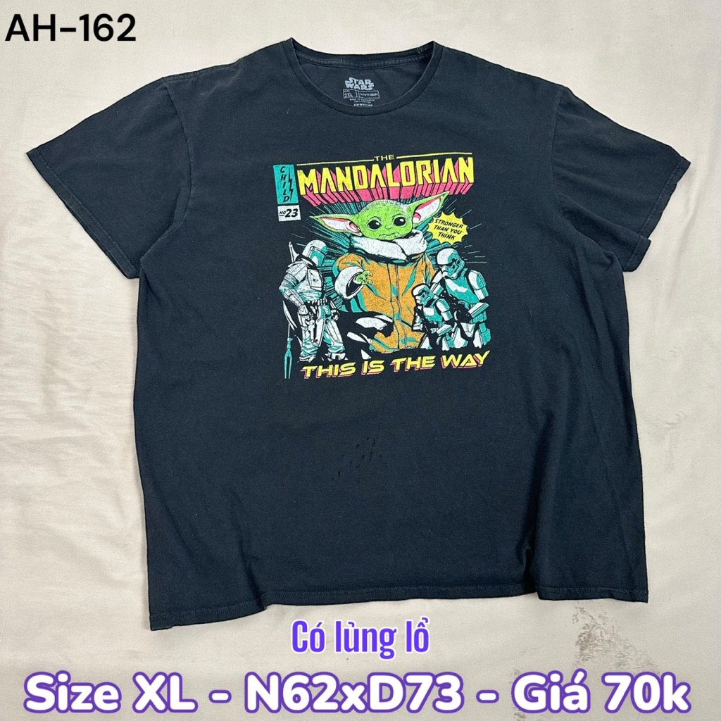 Áo Thun Star Wars Mandalorian Baby Yoda Size XL Graphic Tee Unisex