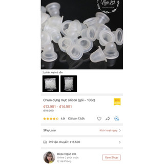 Chum Silicon đựng mực phun xăm (gói ~ 100c)