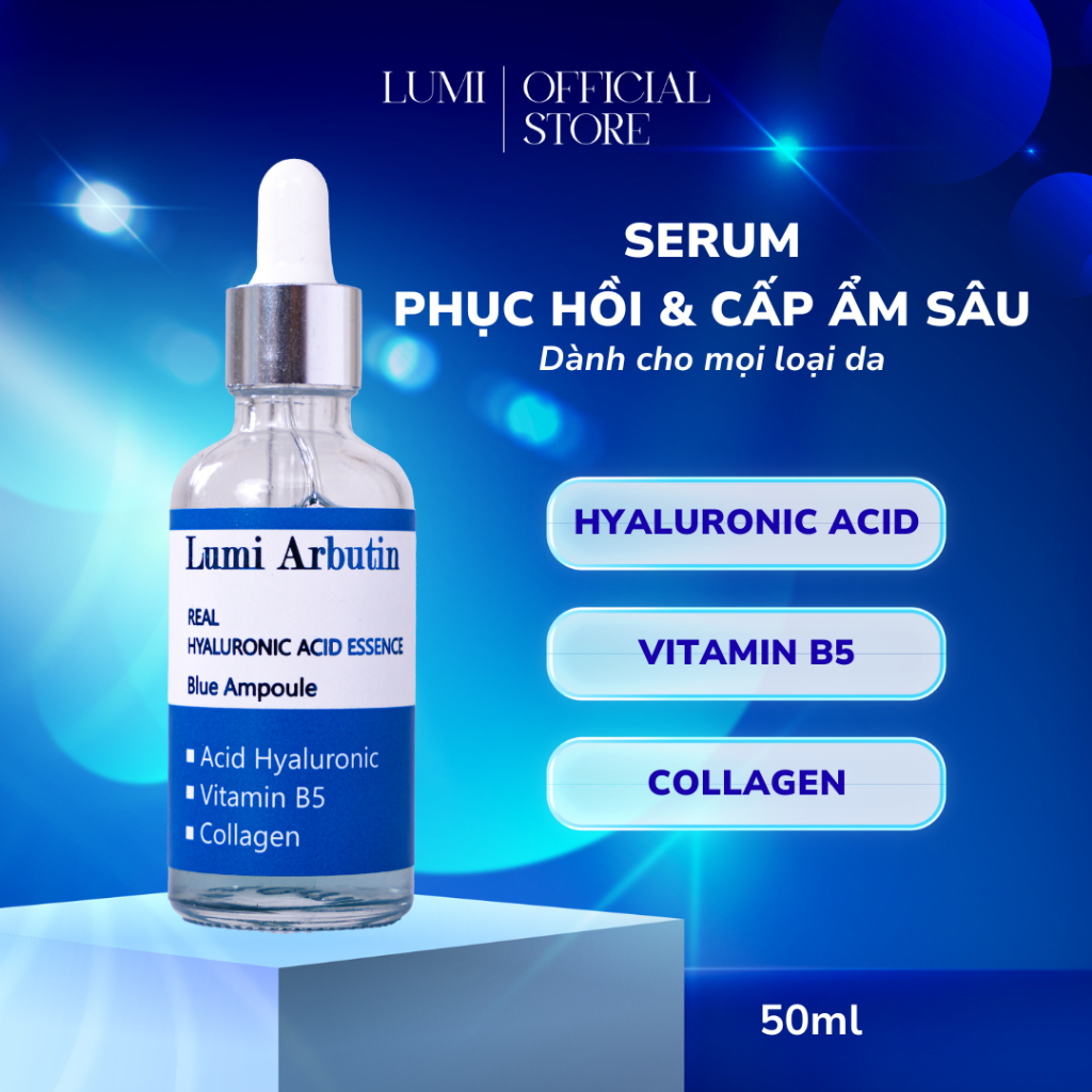 Serum cấp ẩm, phục hồi Lumi Arbutin giúp da căng bóng, mịn màng.