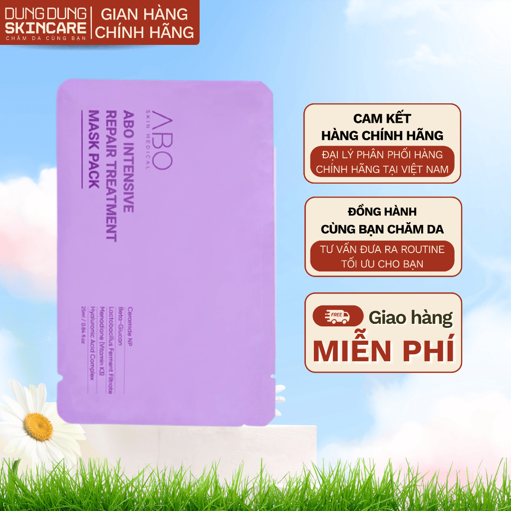 10 MIẾNG Mặt Nạ Cấp Ẩm Phục Hồi Abo Active B5 Hyaluron Mask