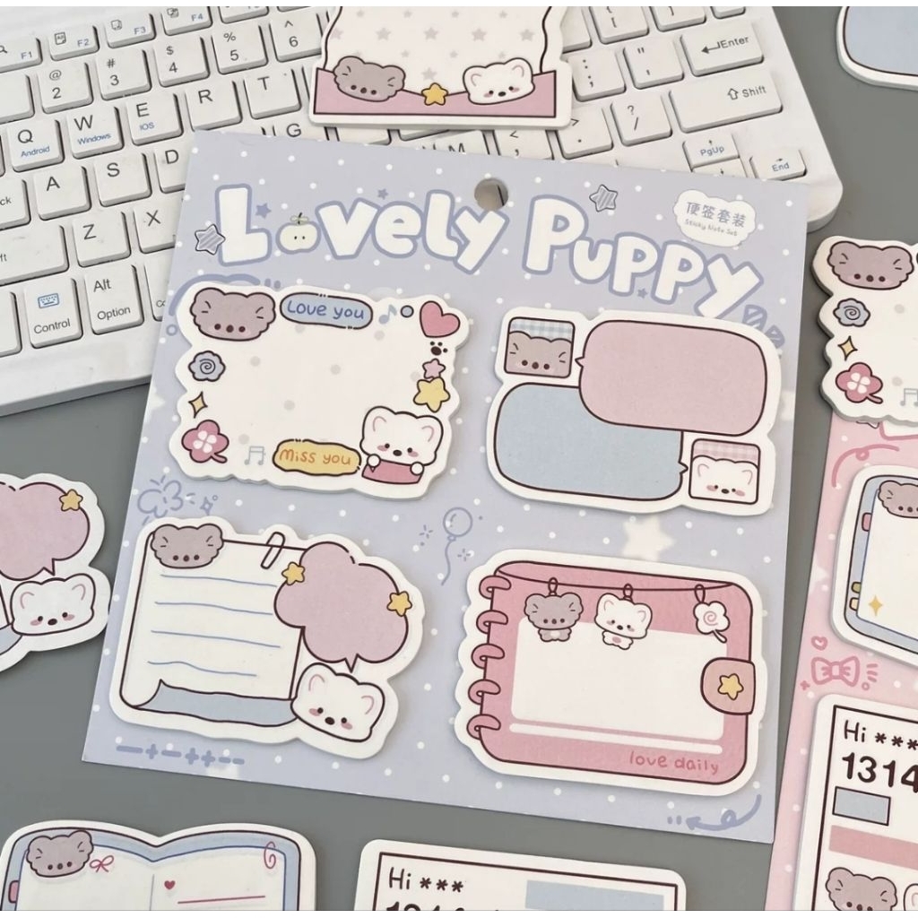 Giấy note ghi chú lovely puppy đáng iu😘