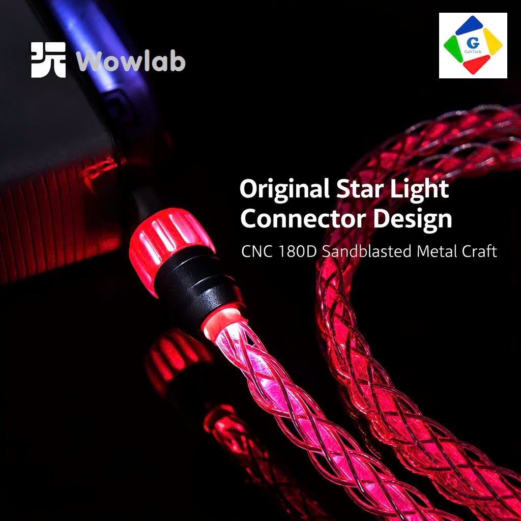 Cáp Wowlab 100W USB-C To C , USB-C to L | LED RGB