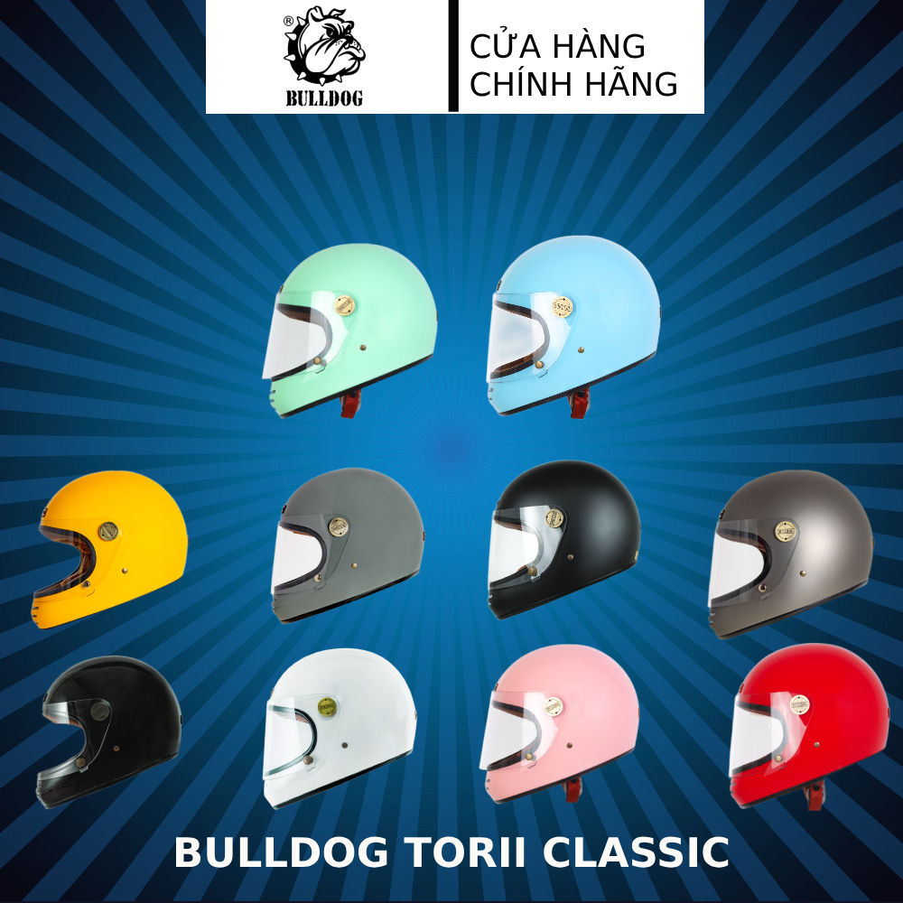 Mũ bảo hiểm Bulldog TORII - Mũ bảo hiểm bulldog fullface classic