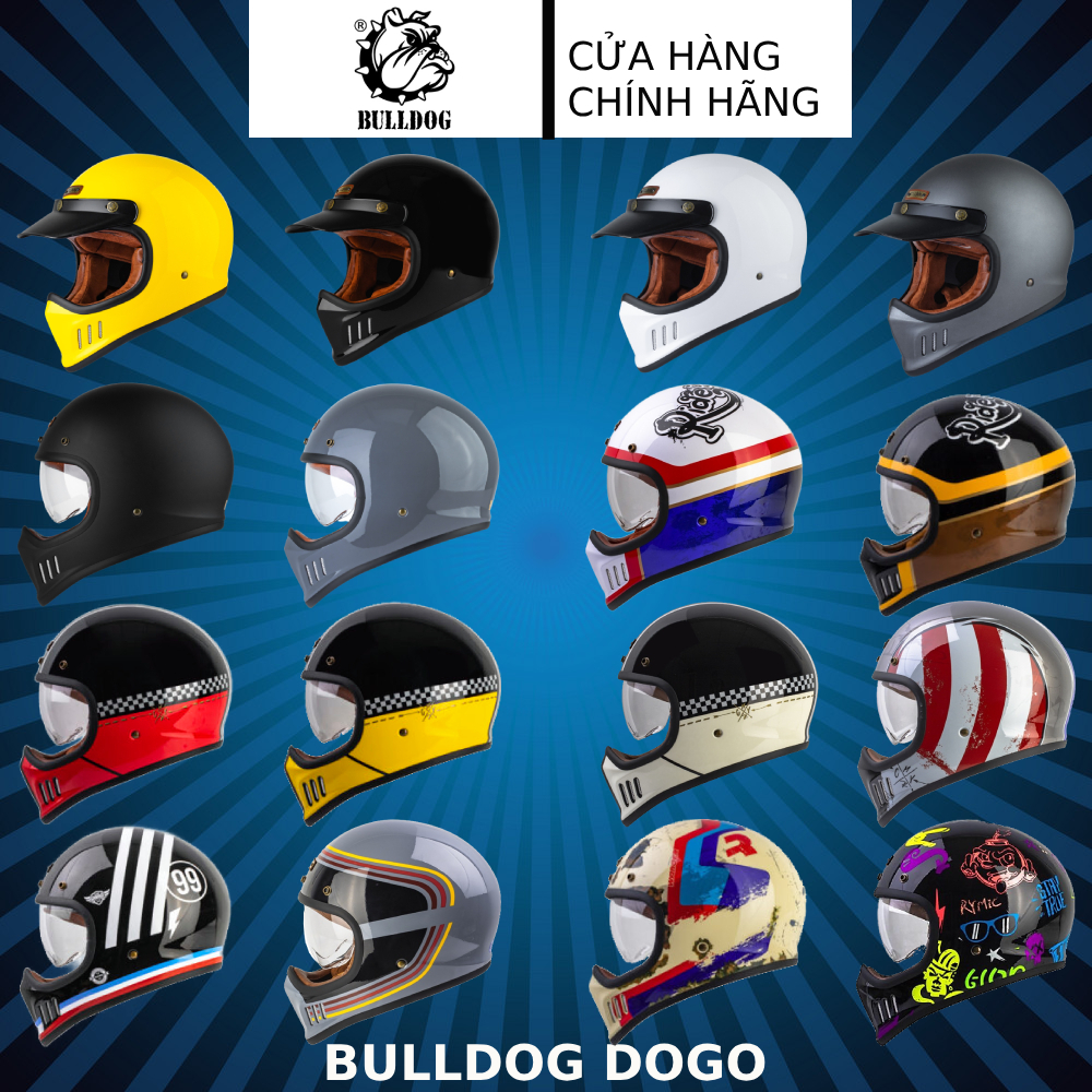 Mũ bảo hiểm Bulldog DOGO - Mũ bảo hiểm bulldog classic phong cách vintage