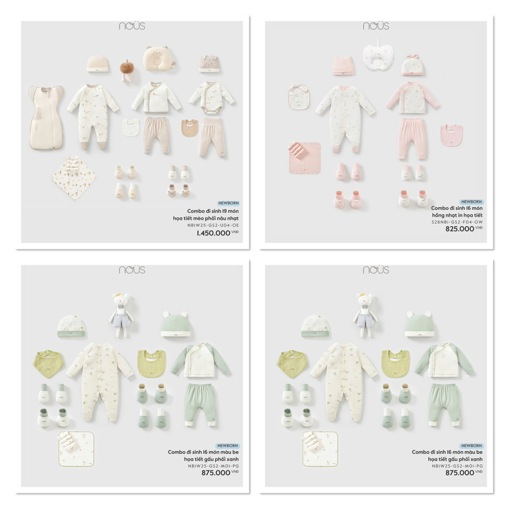 [ Nous ] Set quà tặng cao cấp đóng hộp Nous baby