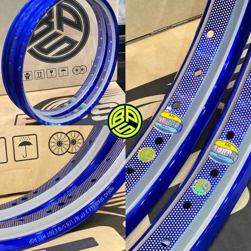 Niềng nhôm Akront Morad BPS siêu bóng Thái Lan bản 2line xanh trứng gà (1 cặp)