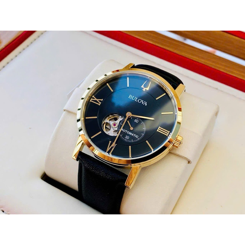 [Chính Hãng 100%] ĐỒNG HỒ BULOVA AUTOMATIC 97A154 NAM.  Máy Automatic, Kính Khoáng. Siz 42MM Fullbox
