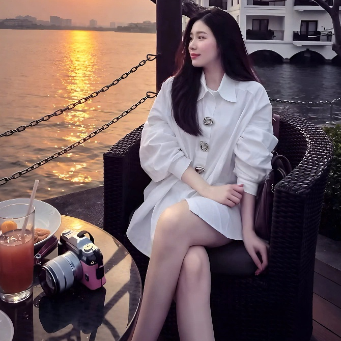 Áo Sơ Mi Form Dáng Rộng Phối Khuy Bạc Xoắn Chất Liệu Thô | BigBuy360 - bigbuy360.vn