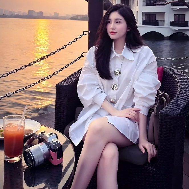 Áo Sơ Mi Form Dáng Rộng Phối Khuy Bạc Xoắn Chất Liệu Thô | BigBuy360 - bigbuy360.vn