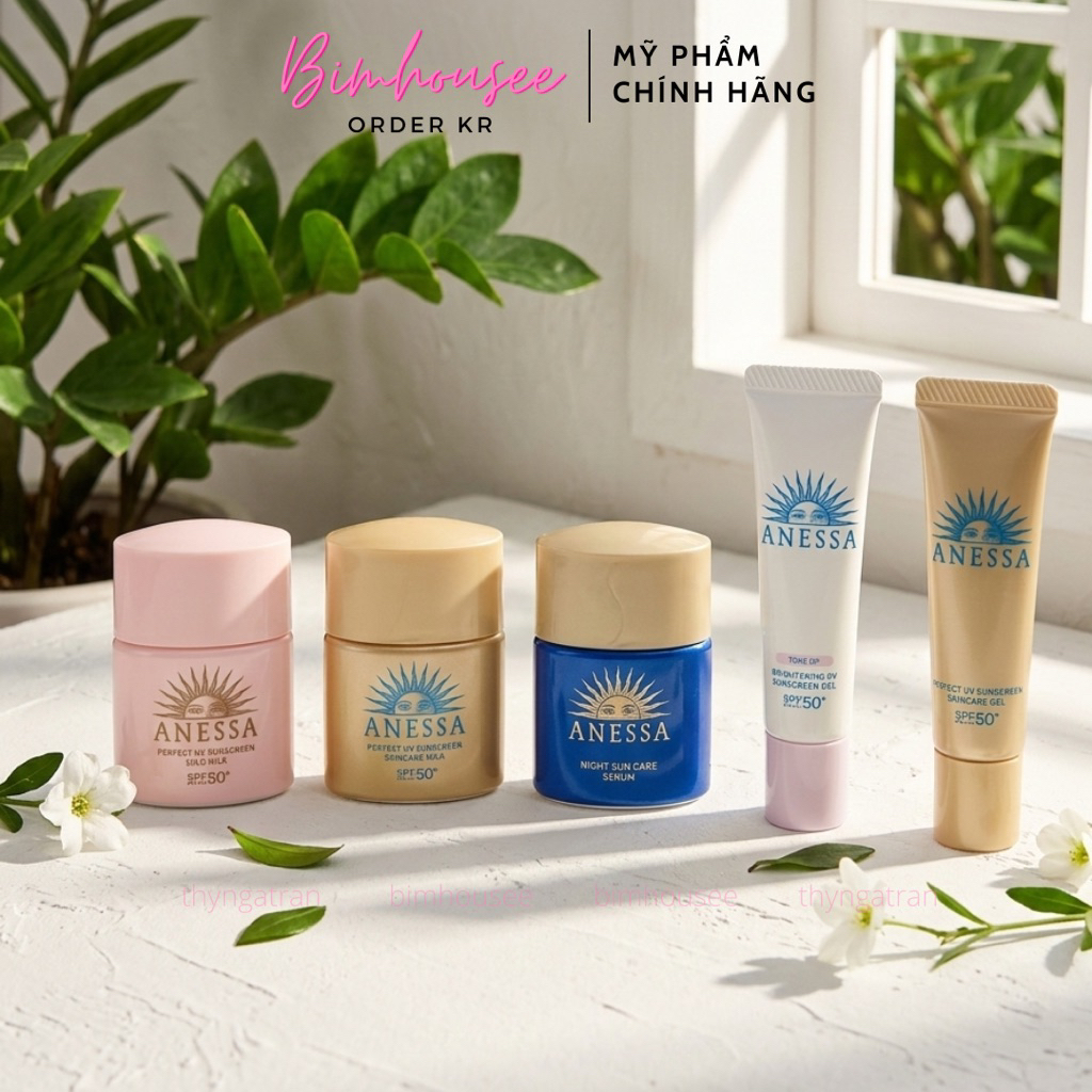 Kem chống nắng Anessa da dầu nhạy cảm vàng hồng trắng sữa gel 12ml 15g MediPeel 5 Growth Factors Bio