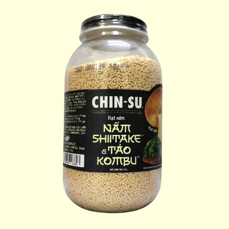 [Lọ 450g] HẠT NÊM CHIN SU NẤM SHIITAKE VÀ TẢO BẸ KOMBU Premium seasoning