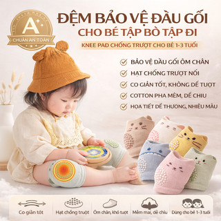 Bảo Vệ Đầu Gối Trẻ Em 1-3 Tuổi Cho Bé Tập Bò Tập Đi Chống Trượt Chống Trơn Co Giãn Ôm Gối