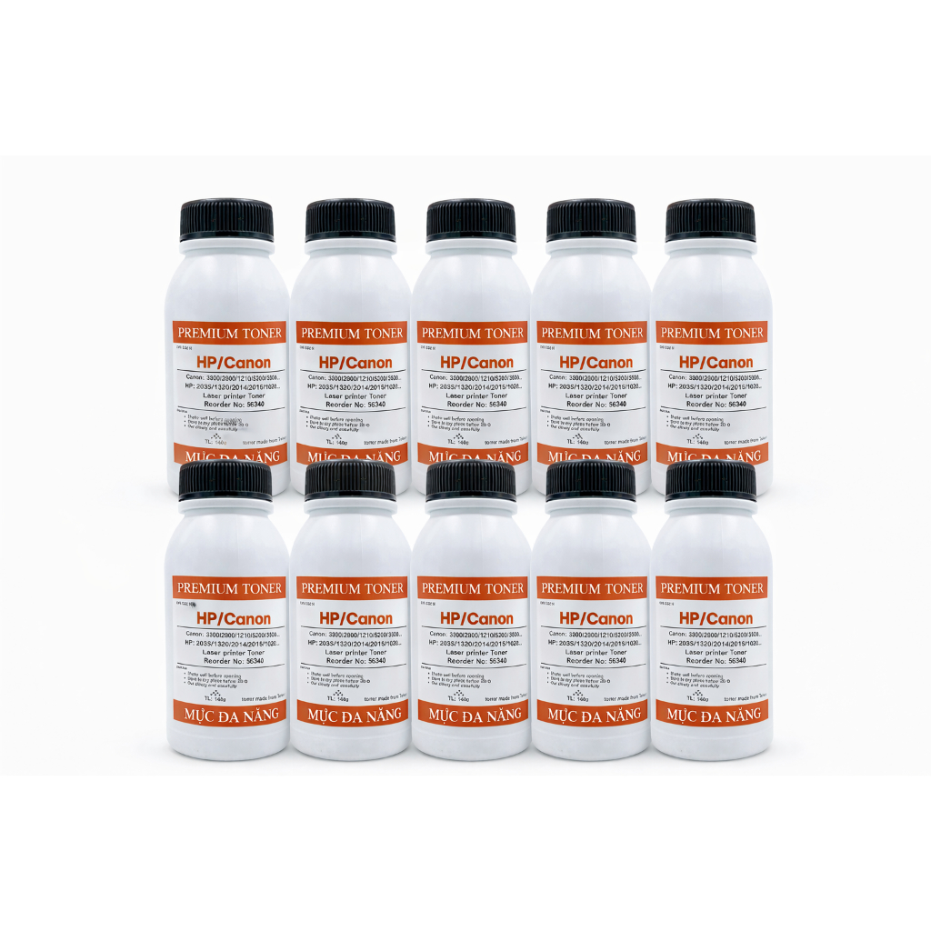 Bộ 10 lọ mực đổ đa năng 12a,35a,85a cho máy in Canon 2900,6030 [MS.01]