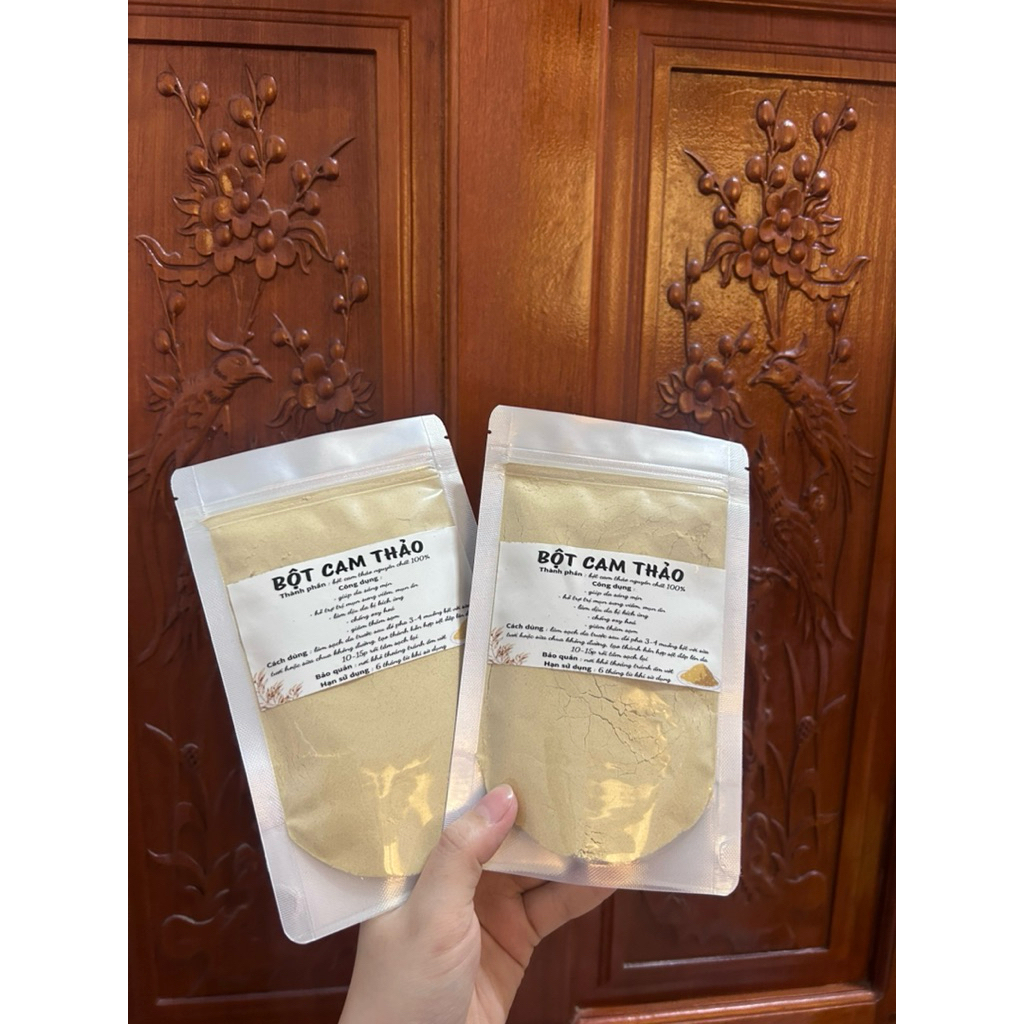 Bột ủ trắng thiên nhiên Cam thảo (500gr) tặng chén muỗng+10viên b1