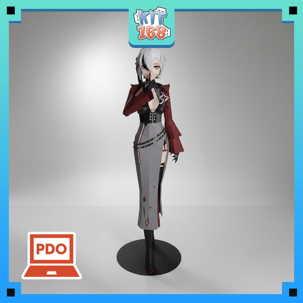 Mô hình giấy Anime Game Arlecchino - Genshin Impact