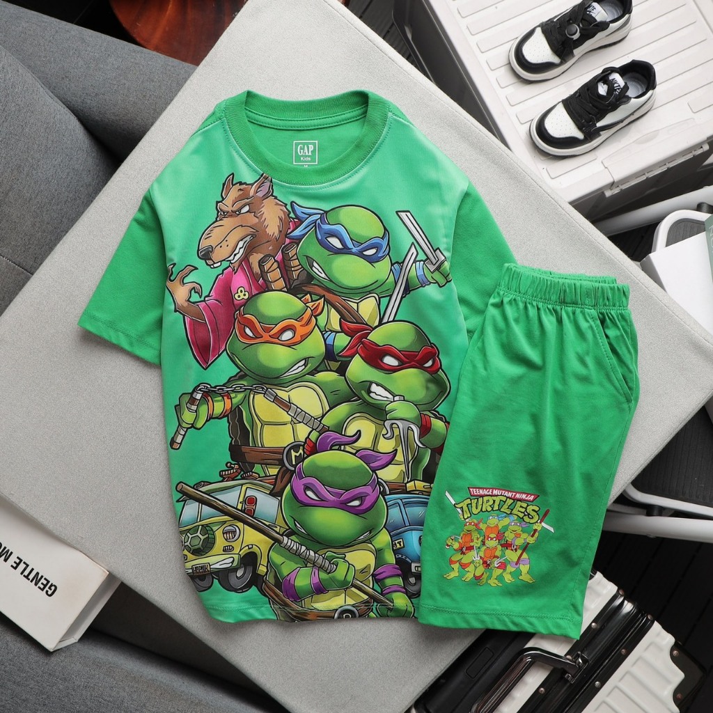 Bộ thun cộc tay bé trai Hozzy size đại 23-58kg chất thun cotton 100% mềm mại thoáng mát