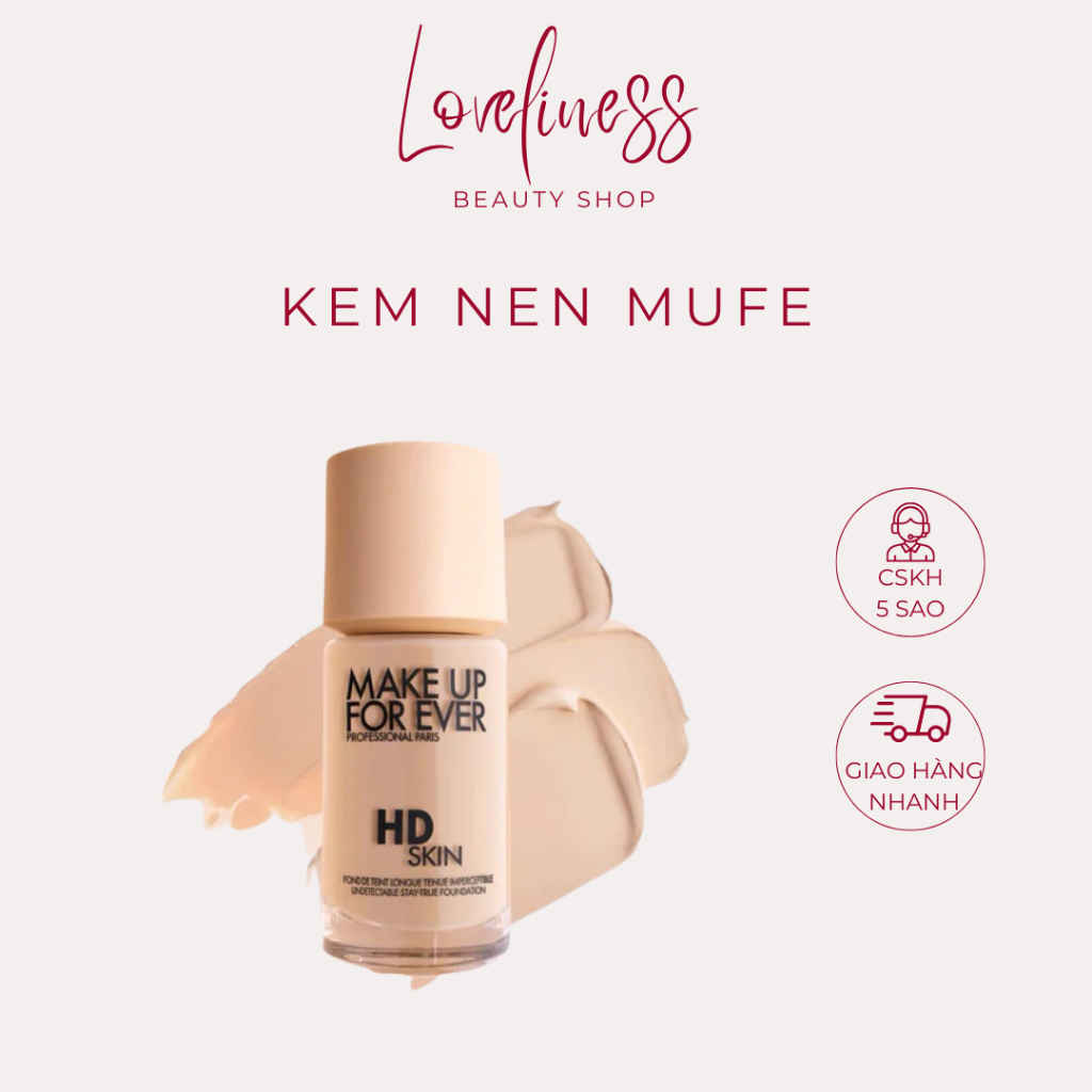 Kem nền MUFE Skin HD Foundation Kem nền Make Up For Ever R210 1R02, Y218 1N06 - LOVELINESS.BEAUTY