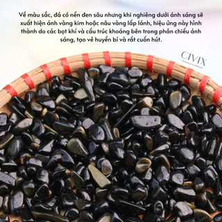 Vụn đá Golden Obsidian viên đá của sự bảo vệ và nhận thức bản thân