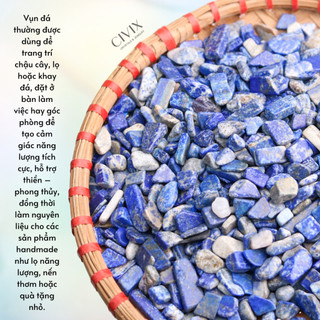 Vụn đá Lapis Lazuli là viên đá của trí tuệ và sự thật, giúp tăng sự sáng suốt, hỗ trợ giao tiếp chân thành