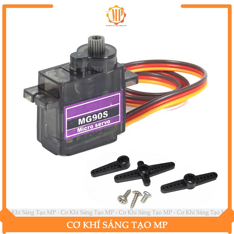 Động Cơ Servo MG90S Dùng Bánh Răng Kim Loại Quay 180 Độ, 360 Độ - DC-02