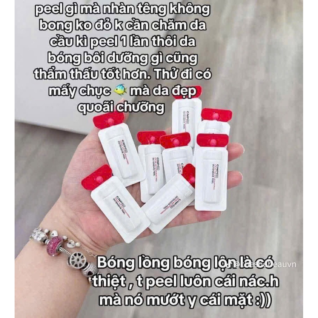2 vỉ peel cnp 2ml, peel da Cnp siêu thích peel tái tạo chuyên sâu không bong tróc giúp da mềm mịn