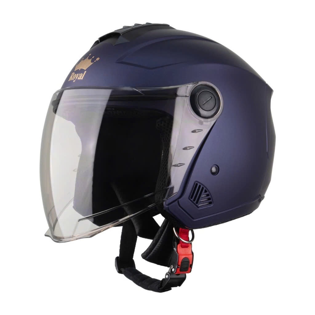 MŨ BẢO HIỂM TRÙM ĐẦU 3/4 HAI KÍNH CHÍNH HÃNG ROYAL M777K(LÓT THÁO RỜI THAY THẾ VỆ SINH TIỆN LỢI)